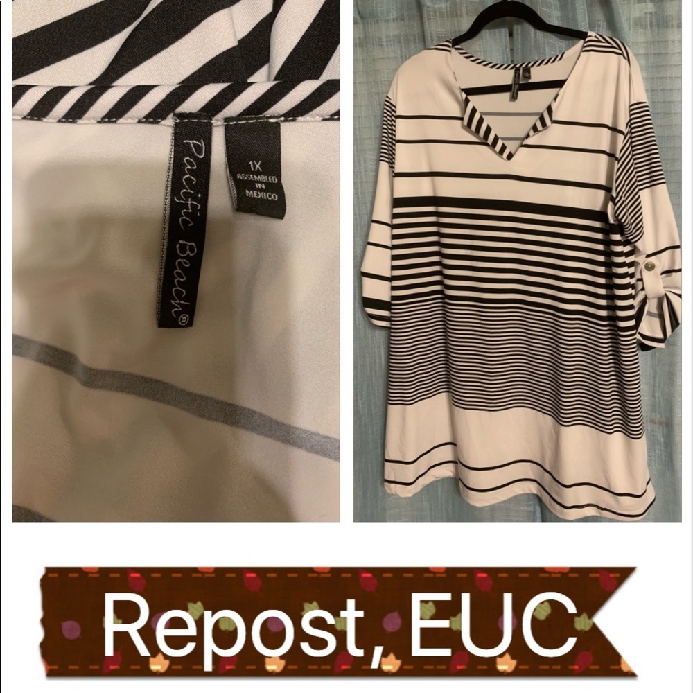 EUC White and Black Dress or Tunic